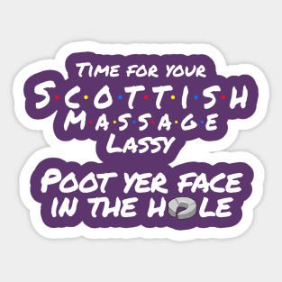 Scottish Massage Meme Sticker